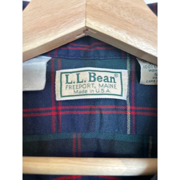 Vintage LL Bean Plaid Ladies Flannel - Picture 2 of 5